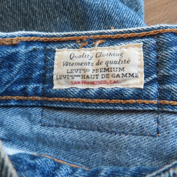 LEVI'S Ribcage Pleated Cropped Wide Leg Jeans in Now and Then Wash - Size US 24 - Picture 15 of 15